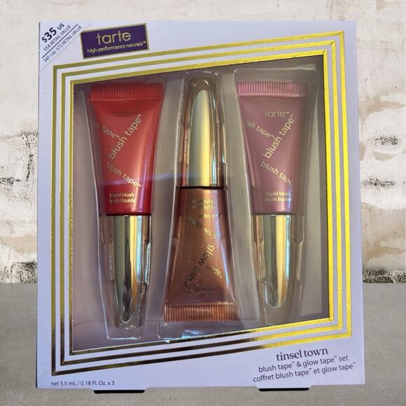 tarte Other - Tarte Tinsel Town Blush & Glow Trio Tape Set NIB